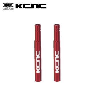 KCNC バルブ エクステンダー 760052 50mm レッド 仏式 チューブ用 自転車 アルミ 延長バルブ 2個入り｜atomic-cycle