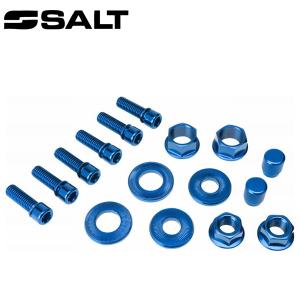 SALT ソルト ナット/ボルト ハードウェアパック 611802 ブルー 3/8 14mm AXLE NUTS｜atomic-cycle