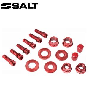 SALT ソルト ナット/ボルト ハードウェアパック 611803 レッド 3/8 14mm AXLE NUTS｜atomic-cycle
