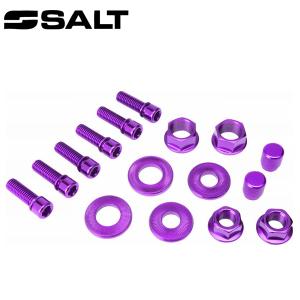 SALT ソルト ナット/ボルト ハードウェアパック 611804 パープル 3/8 14mm AXLE NUTS｜atomic-cycle