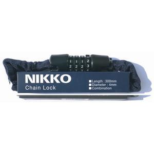 NIKKO ニッコー 自転車 鍵 N658C300 ショートタイプ チェーン ロック Iブルー