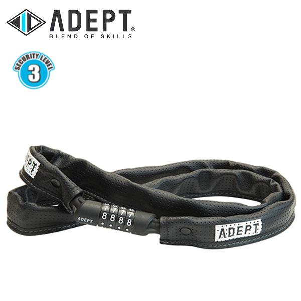 自転車 ロック 鍵 ADEPT アデプト C311 BLK LKW25700 暗証番号タイプのチェー...