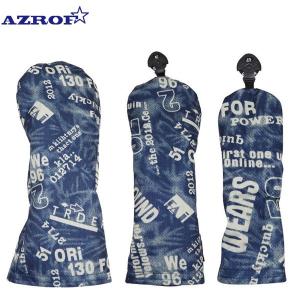 アズロフ ゴルフ ドライバー用 フェアウェイウッド用 ユーティリティー用 スタイル ヘッドカバー デニムネイビーAZROF AZ-SHC01D AZ-SHC02F AZ-SHC03U
