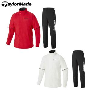 「ホワイト×ブラック/XOのみ」 テーラーメイド ゴルフ TA964 上下セット ストレッチ レインウェアTaylorMade