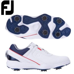 フットジョイハイドロライト ボア 50058 スパイク ゴルフシューズ ホワイト×ネイビーFOOTJOY Boa