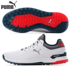 プーマ ゴルフ プロアダプト アルファキャット 195695 スパイクレス ゴルフシューズ ホワイト×レッド(03)PUMA