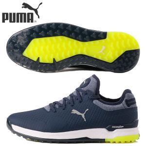 「クリアランス」 プーマ プロアダプト アルファキャット 195695 スパイクレス ゴルフシューズ Peacoat-Puma Silver-Safety Yellow (05)の商品画像