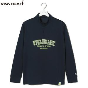 【送料無料】 ビバハート ゴルフ 011-27810 ハーフジップ長袖 シャツ ネイビー(098)