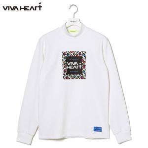 【送料無料】 ビバハート ゴルフ VIVA HEART×ELEY KISHIMOTO PARTY LEOPARD 011-37011 長袖 モックネックシャツ オフホワイト(005) イーリーキシモト
