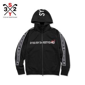 エスワイサーティトゥ バイ スィートイヤーズ ゴルフ SYG-22A05 ZIP UP ACCENSIAL SY LOGO JERSEY ジャケット ブラック(1) SY32 by SWEET YEARS