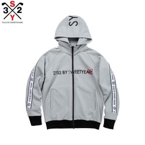エスワイサーティトゥ バイ スィートイヤーズ ゴルフ SYG-22A05 ZIP UP ACCENSIAL SY LOGO JERSEY ジャケット Lグレー(213) SY32 by SWEET YEARS