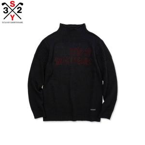 エスワイサーティトゥ バイ スィートイヤーズ ゴルフ SYG-22A20 FLOCKY LOGO モックネック セーター ブラック(1) SY32 by SWEET YEARS
