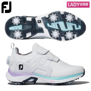 「レディース」フットジョイ 98170 ハイパーフレックス ボア ゴルフシューズ ホワイト×パープル FOOTJOY BOA｜atomic-golf