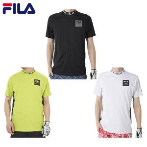 「送料無料/クリアランス」フィラ ゴルフ 743641 モックネック 半袖 シャツ ゴルフウェア FILA｜atomic-golf