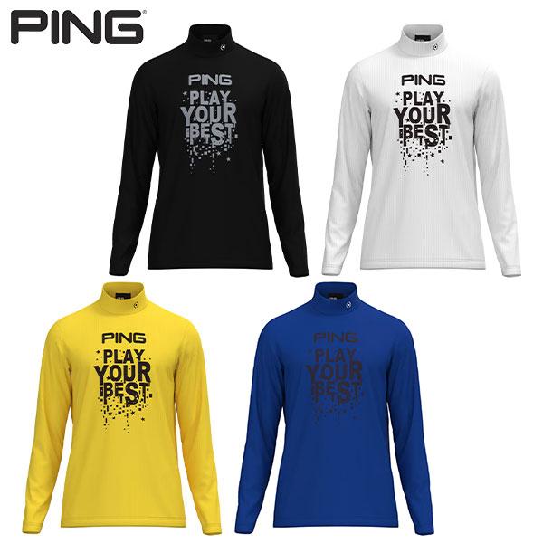 「送料無料」ピン ゴルフ 4266909 ハイテンションピケ 長袖 ハイネック カットソー シャツ