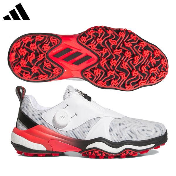 アディダス コードカオス 25 ボア スパイクレス ゴルフシューズ NKZ93 クラウドホワイト×コ...