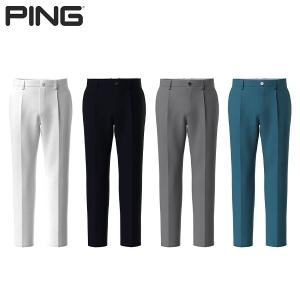 【未使用品】PING メンズパンツ L ホワイト/濃紺 PING ピン 2024年 ストレッチパンツ ホワイト系 LL ゴルフウェア