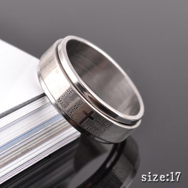 17号 チタン鋼 リング 二重構造 シルバーライン 決して色あせない！ ゴールド メンズ チタン鋼リ...