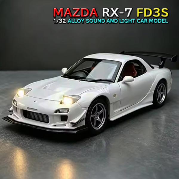 マツダ RX-7 FD3S 1/32 ミニカー 全3色 ライト点灯 エンジンサウンド 合金モデル 模...