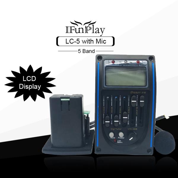 バンド LC-5 マイクロ アコースティックギター ピックアップ Eq 5 バンド イコライザー ピ...