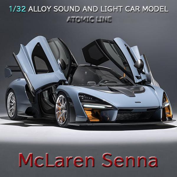 マクラーレン セナ 1/32 ミニカー 全4色 ライト点灯 エンジンサウンド 合金モデル 模型 スー...