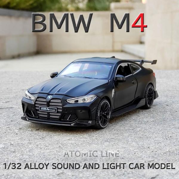 BMW M4 1/32 ミニカー 全6色 ライト点灯 エンジンサウンド 合金モデル 模型 ジオラマ ...