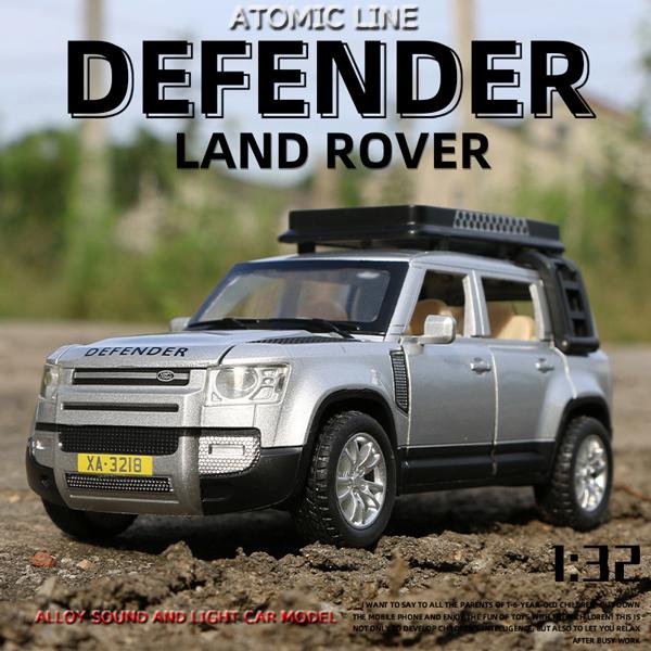 LAND ROVER ディフェンダー 110 ミニカー 1/32 全4色 ライト点灯 エンジンサウン...