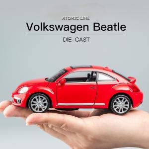 フォルクスワーゲン ビートル 1/32 ミニカー 全4色 ライト点灯 エンジンサウンド 合金モデル｜ATOMIC LINE