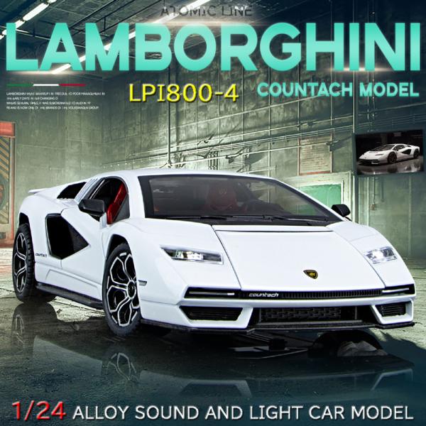 ランボルギーニ LPI800-4 1/24 ミニカー 全4色 ライト点灯 エンジンサウンド 合金モデ...