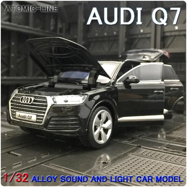 AUDI アウディ Q7 1/32 ミニカー 全3色 ライト点灯 エンジンサウンド 合金モデル 模型...