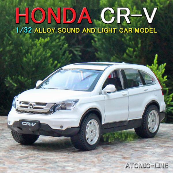 ホンダ CR-V 1/32 ミニカー 全3色 ライト点灯 エンジンサウンド 合金モデル 模型 ジオラ...