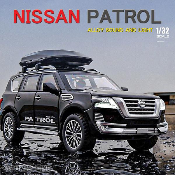 日産 サファリ PATROL 1/32 ミニカー 全3色 ライト点灯 エンジンサウンド 合金モデル ...