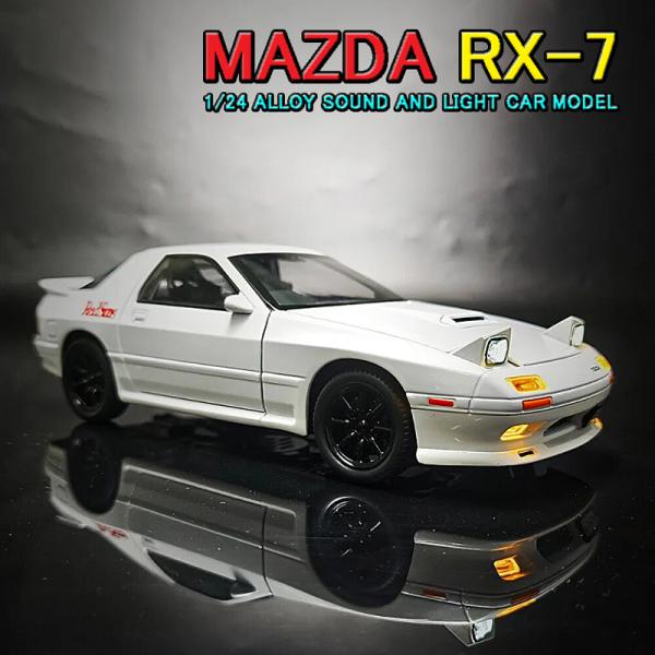マツダ RX-7 FC3S 1/24 ミニカー 全2色 ライト点灯 エンジンサウンド 合金モデル 模...