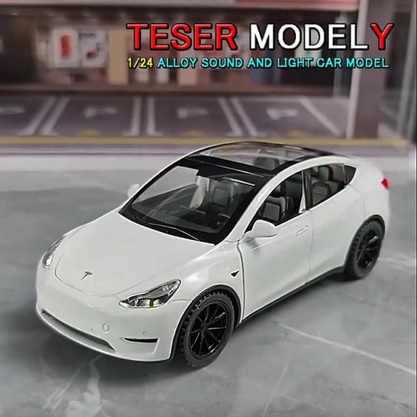 テスラ MODEL Y 1/24 ミニカー 全5色 ライト点灯 サウンド 合金モデル 模型 ジオラマ