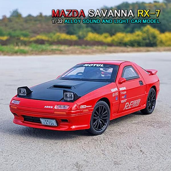 MAZDA サバンナ RX-7 FC3 1/32 ミニカー 全3色 ライト点灯 エンジンサウンド 合...