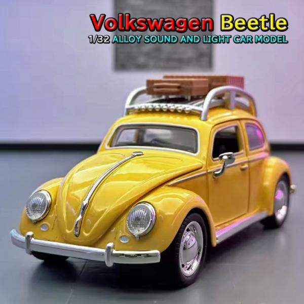 フォルクスワーゲン Beetle ビートル 1/32 ミニカー 全4色 ライト点灯 エンジンサウンド...