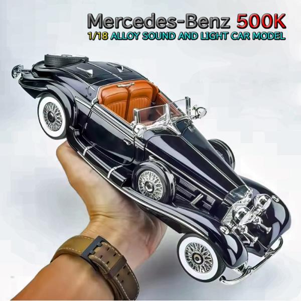 メルセデス ベンツ 500K 1/18 ミニカー 全3色 ライト点灯 エンジンサウンド 合金モデル ...