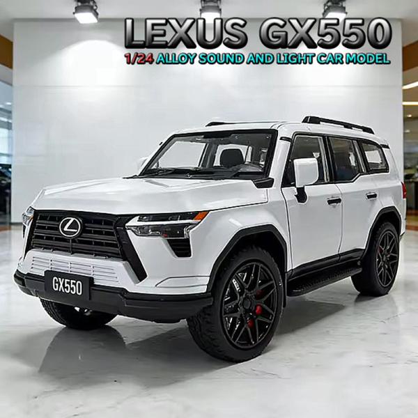 レクサス GX550 1/24 ミニカー 全3色 ライト点灯 エンジンサウンド 合金モデル 模型 ジ...
