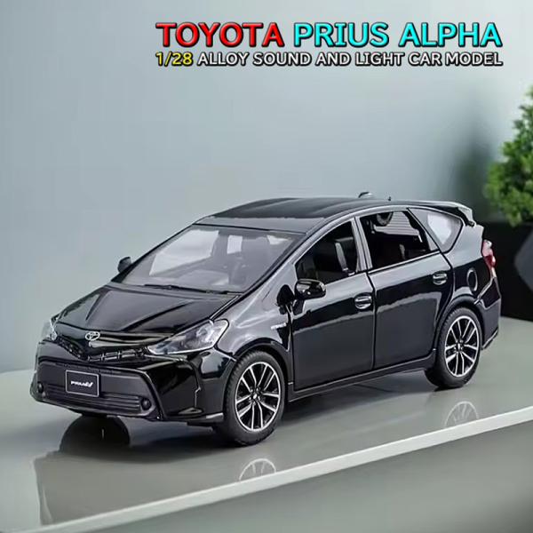 TOYOTA プリウスα 1/28 ミニカー 全3色 ライト点灯 エンジンサウンド 合金モデル 模型...
