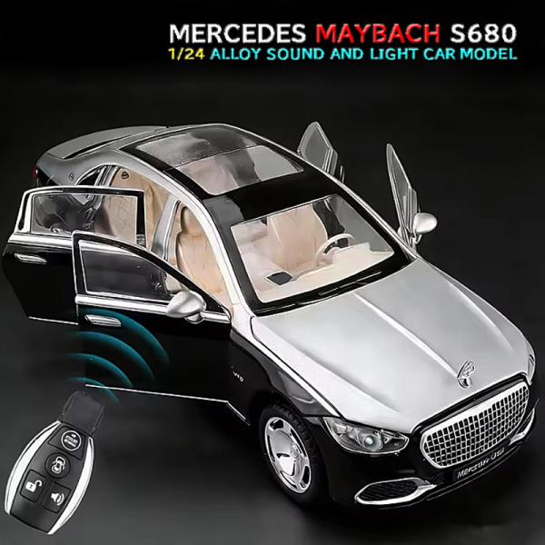 Mercedes マイバッハ S680 キーレスリモコン USB充電 1/24 ミニカー 全3色 ラ...