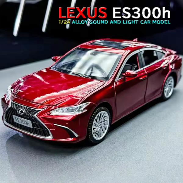 レクサス ES300h 1/24 ミニカー 全4色 ライト点灯 エンジンサウンド 合金モデル 模型 ...