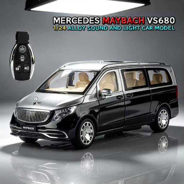 Mercedes マイバッハ VS680 MPV ミニカー 1/24 キーレスリモコン USB充電 ...