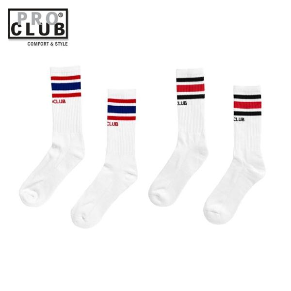 PRO CLUB CLASSIC STRIPE ソックス 靴下 CREW SOCKS プロクラブ ス...
