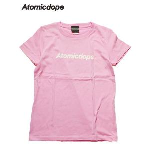 Atomicdope レディースTシャツ ピンク Logo Tee Pink アトミックドープ / サイズM｜atomicdope