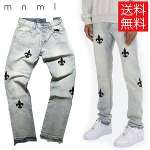 mnml D112 FLEUR デニム パンツ レギュラーフィット ブルー 青 DENIM PANTS Blue ミニマル｜atomicdope