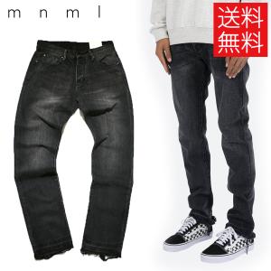 mnml D212 デニム パンツ リラックスフィット ブラック 黒 DENIM PANTS Back ミニマル｜atomicdope