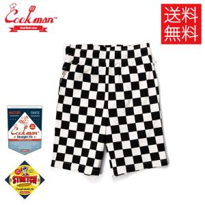 クックマン COOKMAN Waiter's Pants Short ウェイターズパンツ ショート Checker チェッカー White/Black ホワイト/ブラック 白/黒 イージーパンツ｜atomicdope