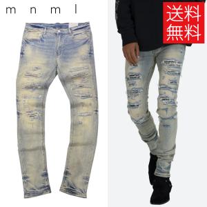 mnml（ミニマル） デニムパンツ スキニー ジーンズ クラッシュデニム