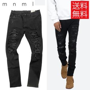 mnml（ミニマル） X165 Paisley Stretch Denim Black 23ML-SP222D