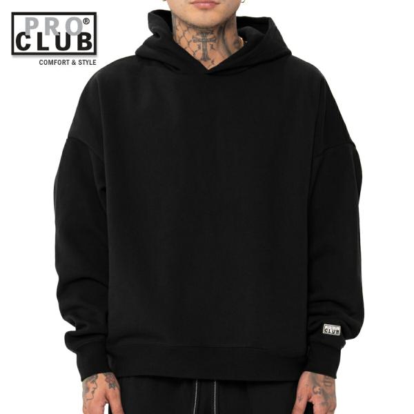 PRO CLUB HEAVYWIDE プルオーバー フーディー パーカー ブラック FLEECE P...